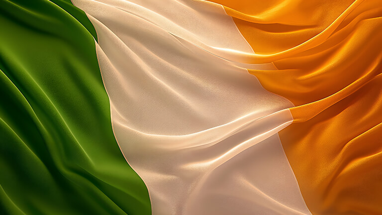 aesthetic flag of ireland desktop wallpaper cover