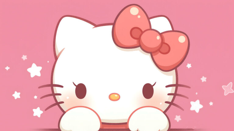 Aesthetic Hello Kitty Pink Desktop Wallpaper - Hello Kitty Wallpaper