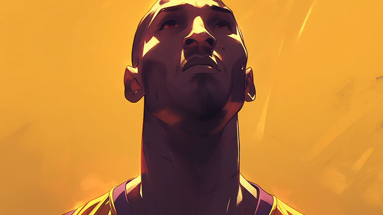 Couverture de fond d’écran jaune esthétique Kobe Bryant
