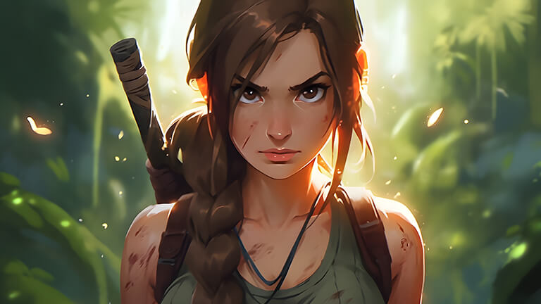 Esthétique Lara Croft Couverture de fond d’écran