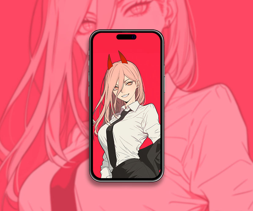 chainsaw man power beauty red wallpapers collection