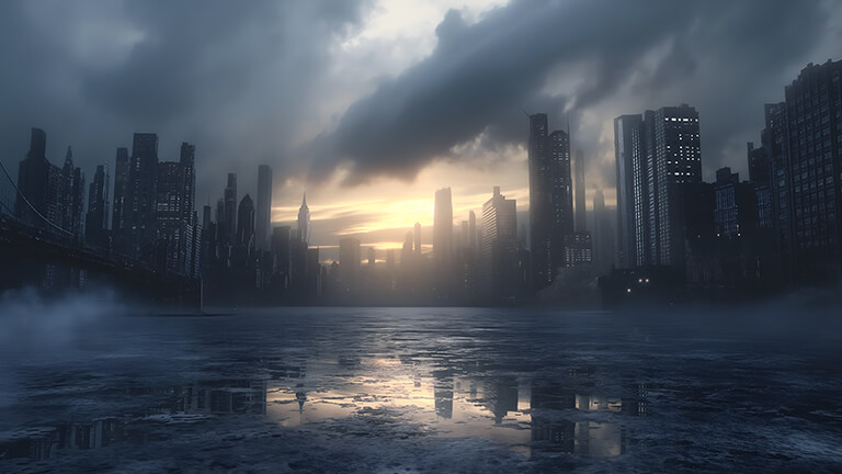 DC Winter Gotham Couverture de fond d’écran sombre