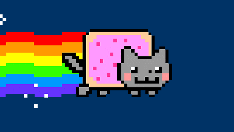 Nyan chat meme gif fond d’écran couverture