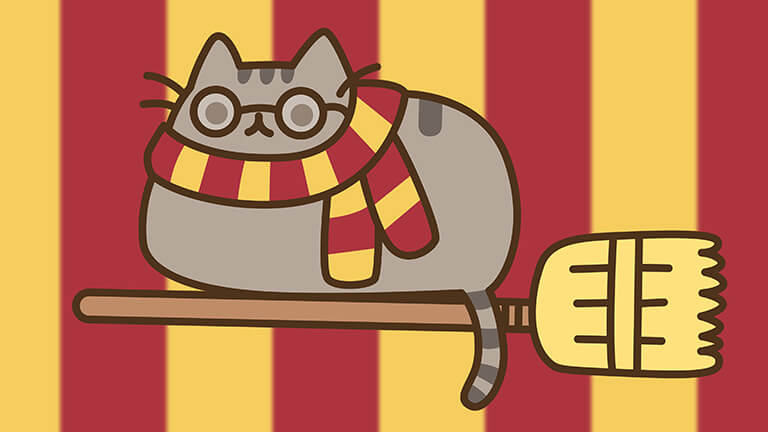 Pusheen le chat Harry Potter Style fond d’écran couverture