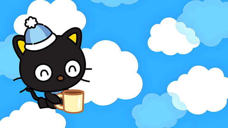 Sanrio Chococat en nuages couverture de fond d’écran
