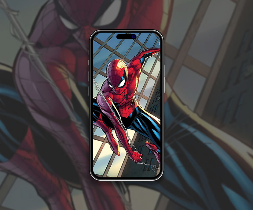 Spiderman se balançant sur le Web belle collection de fonds d’écran