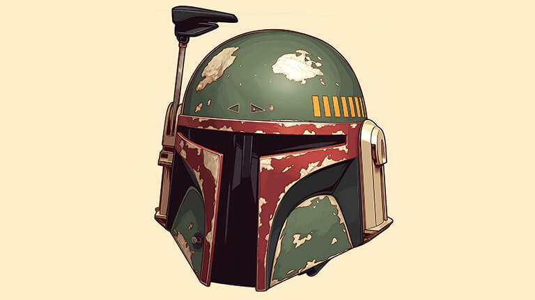 Star Wars Mandalorian Helmet Beige Cubierta de fondo de escritorio