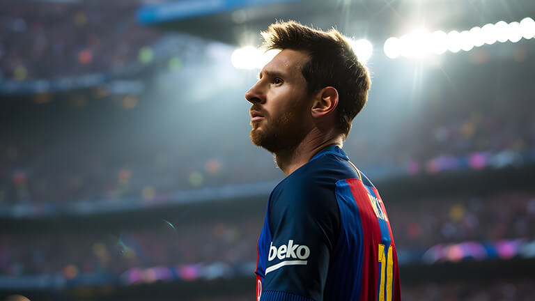 Estética Lionel Messi en Barcelona Kit Portada de Papel Pintado de Escritorio