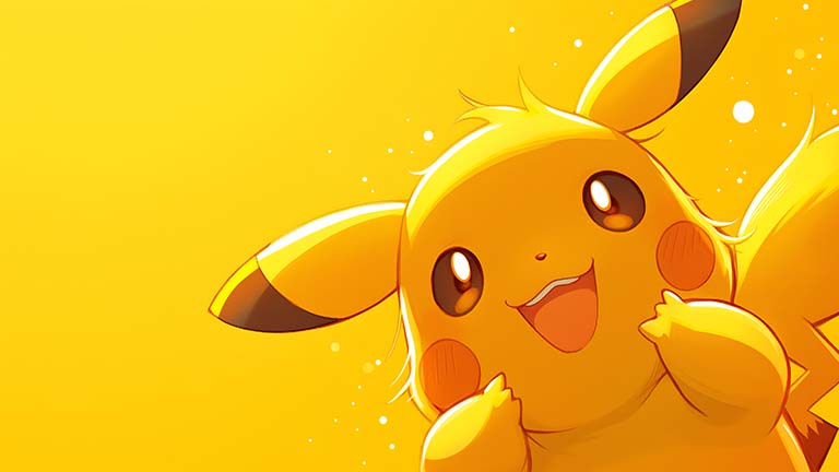 cute pikachu yellow desktop wallpaper cover