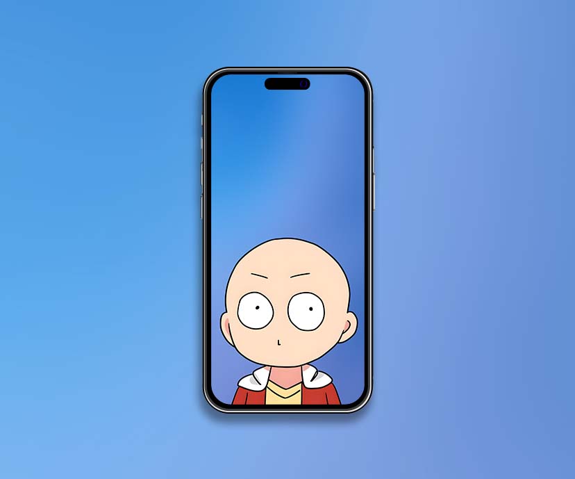 funny saitama blue one punch man wallpapers collection