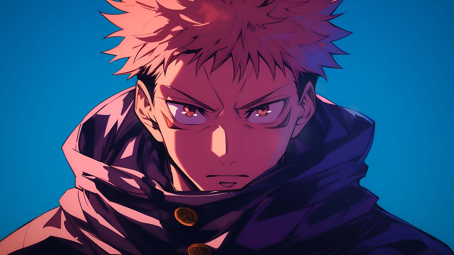 JJK Yuji Cool Anime Desktop Wallpaper - Jujutsu Kaisen Wallpaper