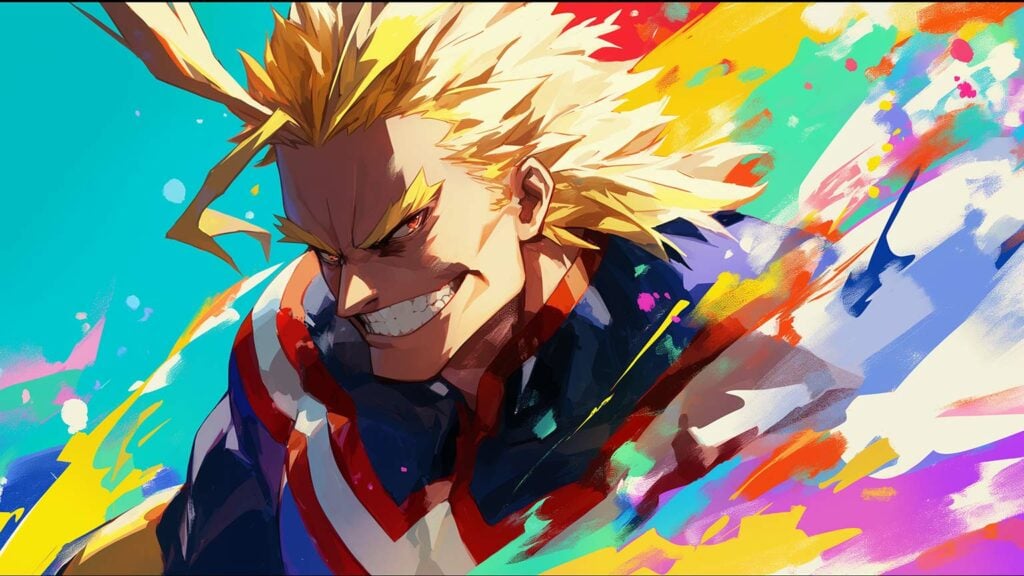 MHA All Might Colorful Desktop Wallpaper - Anime 4K Wallpaper