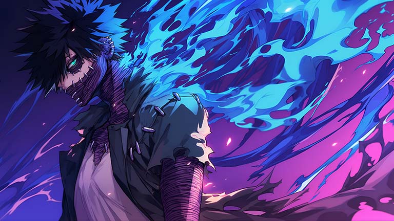 mha dabi cool purple anime desktop wallpaper cover