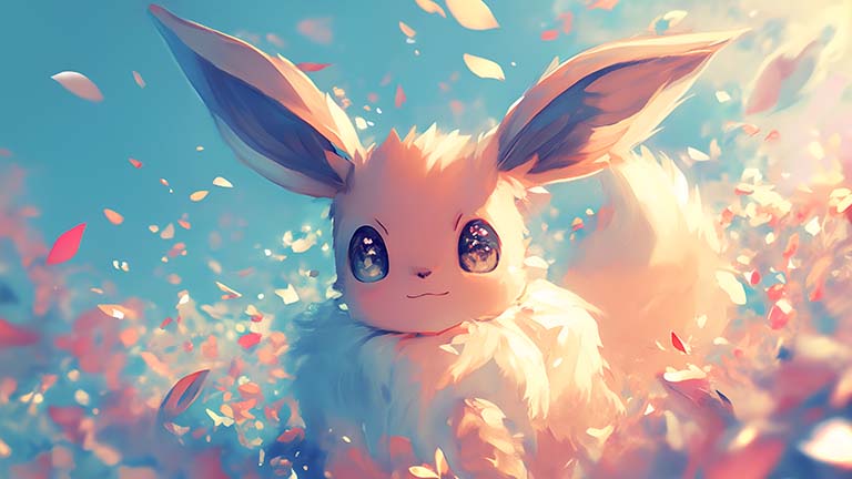Pokemon Évoli belle couverture de fond d’écran Pastel