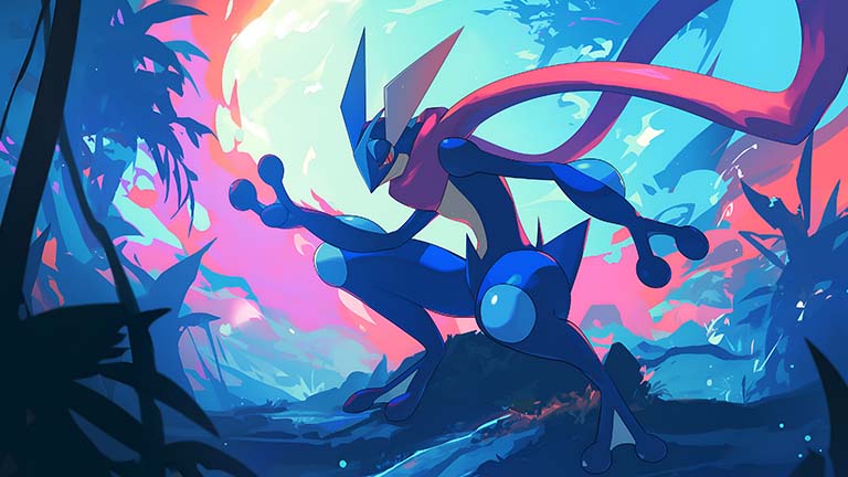 pokemon greninja aesthetic desktop wallpaper cover