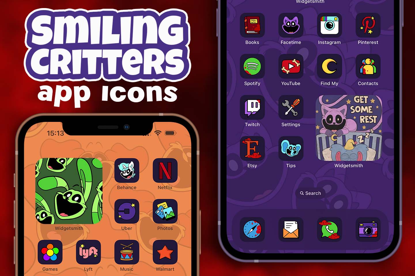 poppy playtime smiling critters app icons pack