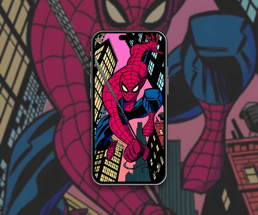 Spider Man entre les gratte-ciel Collection de fonds d’écran