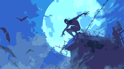Spider Man Full Moon Fog Couverture Gif Sombre Fond d’écran