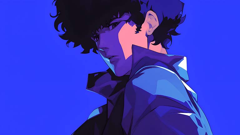 spike spiegel cool blue anime desktop wallpaper cover