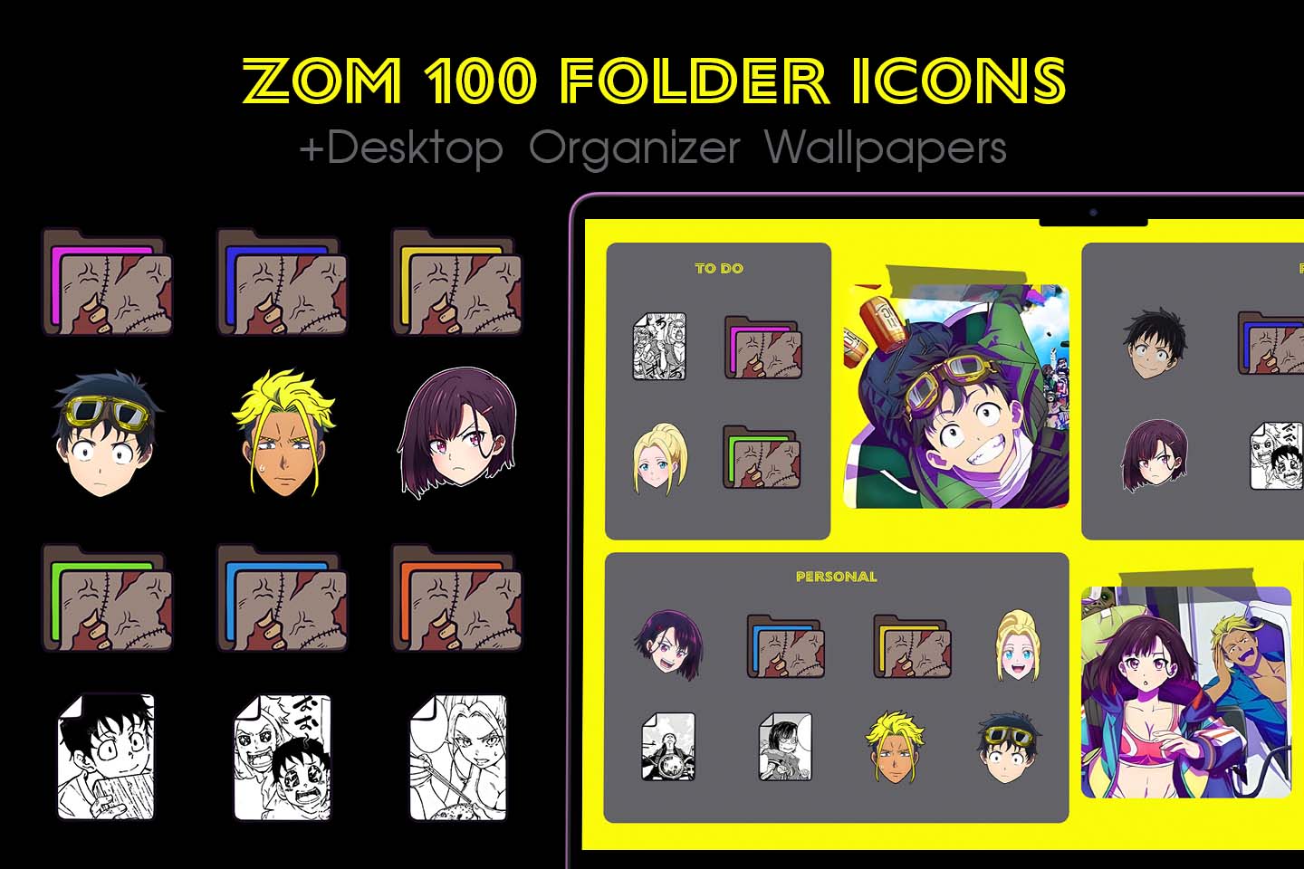 Pack d’icônes de dossier ZOM 100
