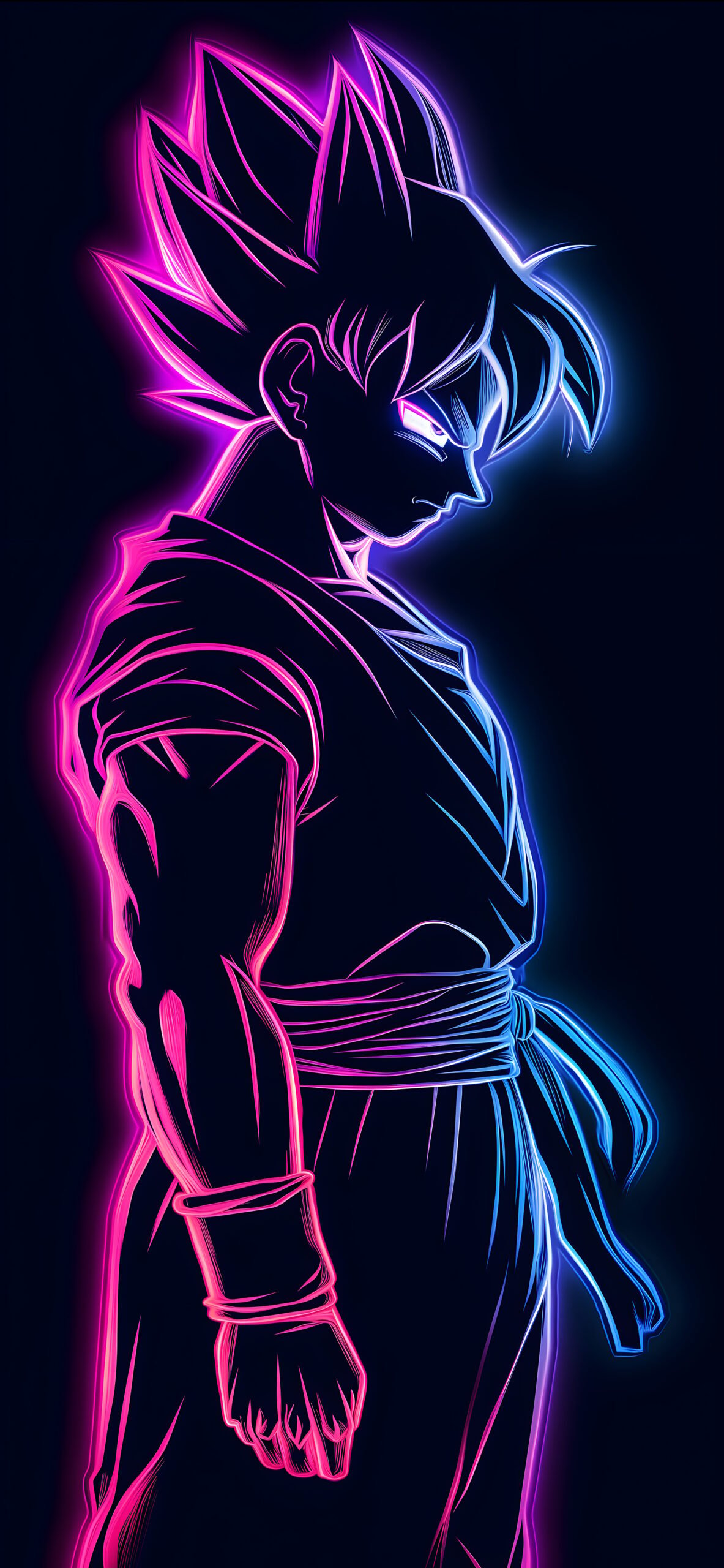 Dbz Neon Goku Wallpaper For Phone - Lock Screen & Home Screen