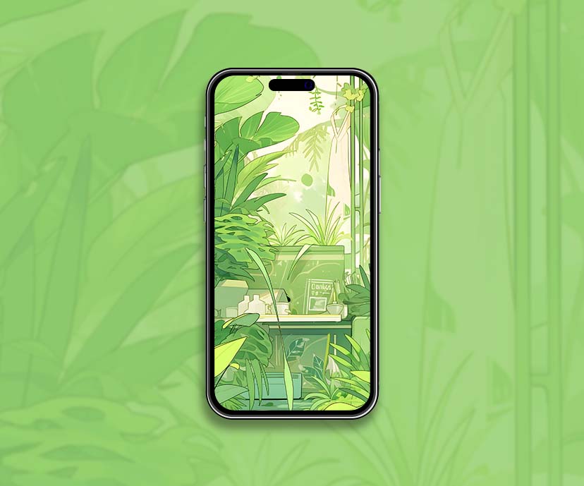 green houseplants aesthetic wallpapers collection