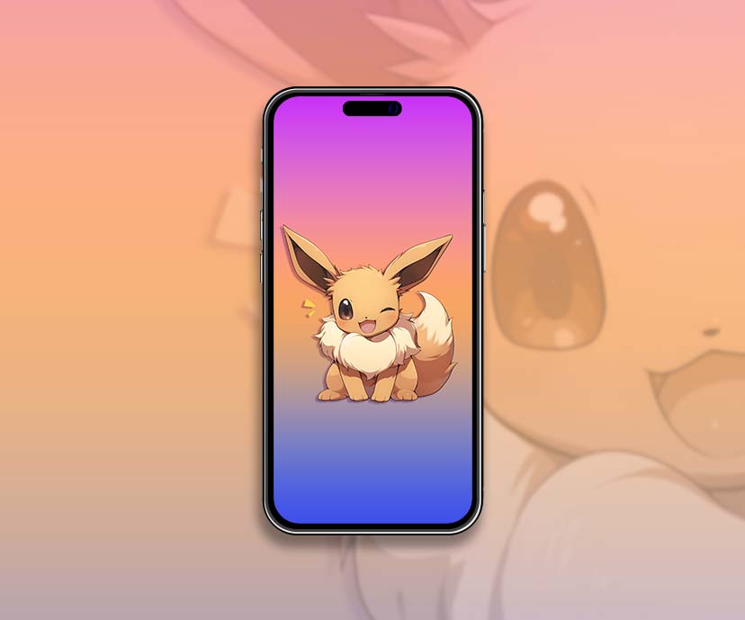pokemon eevee gradient wallpapers collection