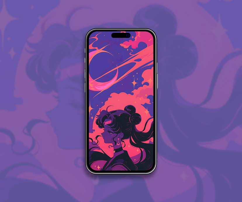sailor moon aesthetic purple wallpapers collection