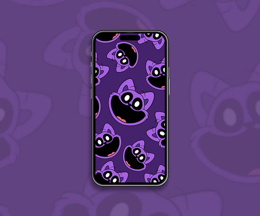 smiling critters catnap pattern wallpapers collection