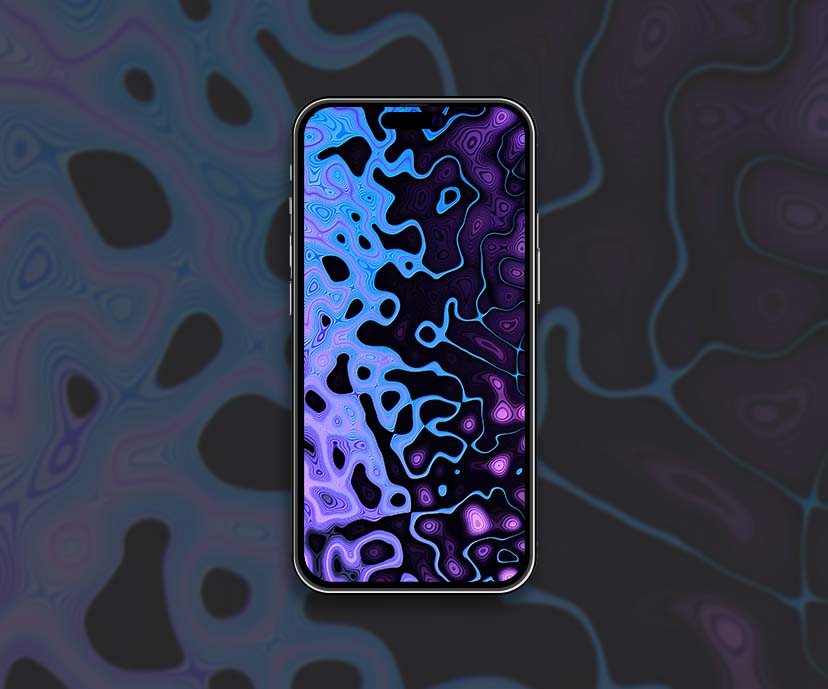 abstract neon fluid art wallpapers collection