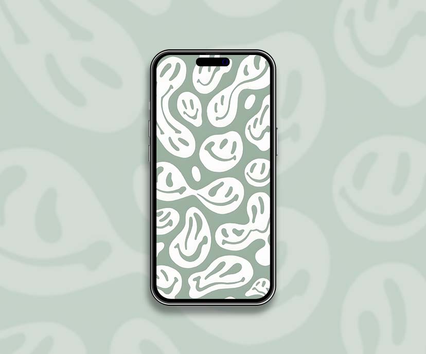 abstract smiley faces green wallpapers collection