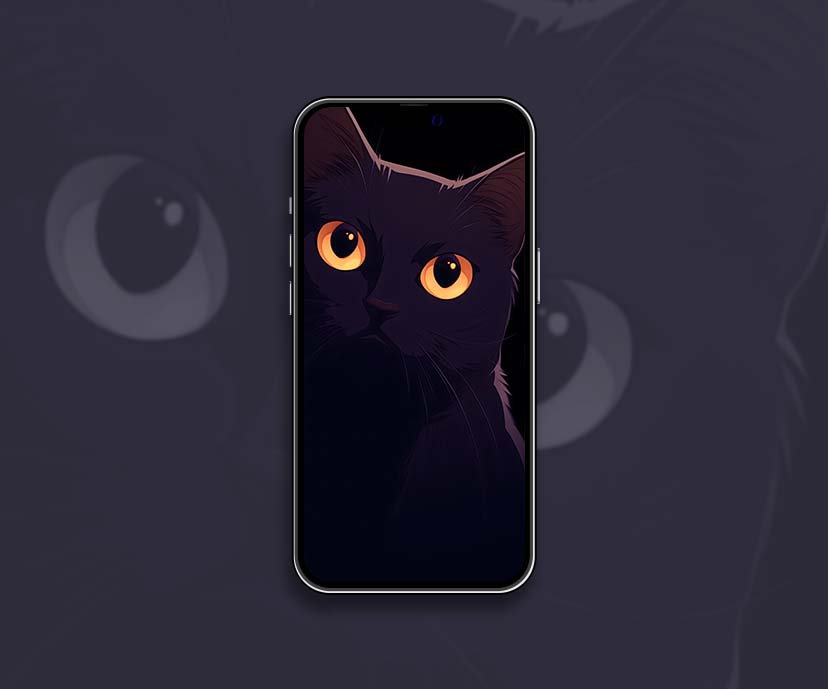 black cat glowing eyes wallpapers collection
