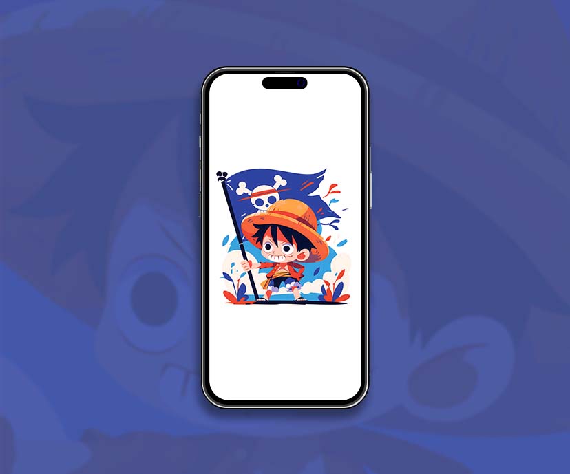 chibi luffy one piece flag wallpapers collection