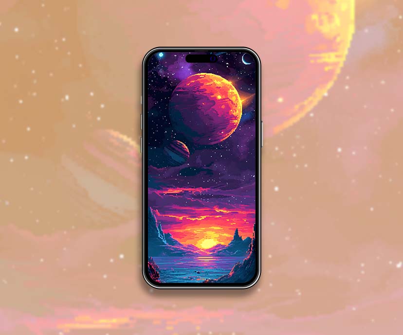 cosmic pixel landscape wallpapers collection