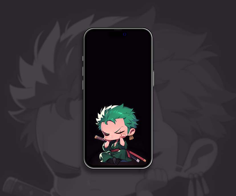 cute chibi zoro anime wallpapers collection
