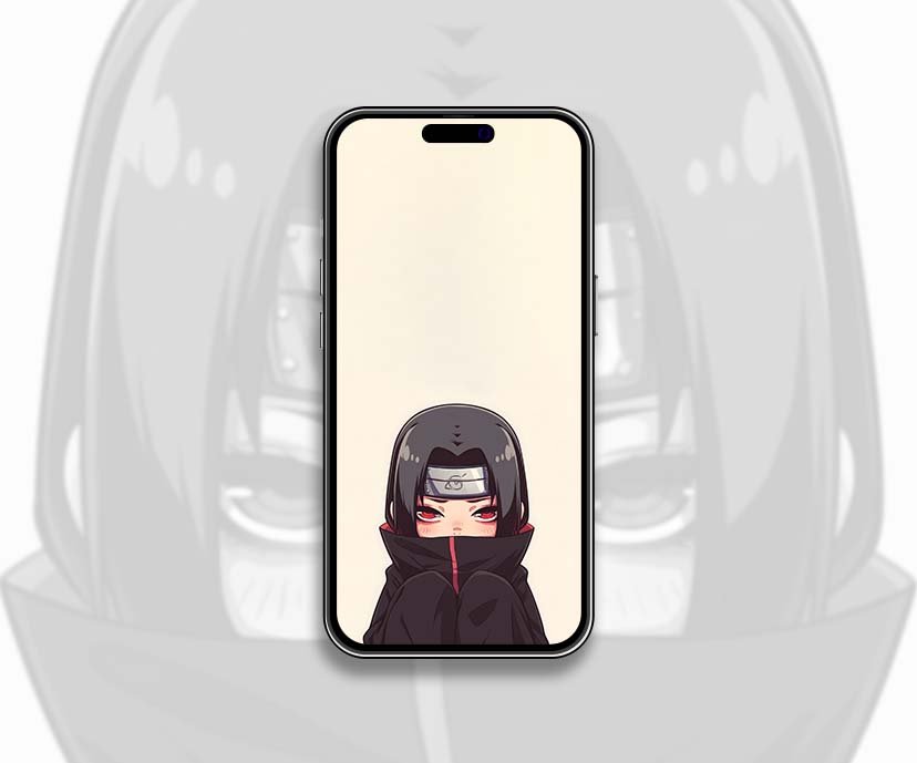 cute itachi minimalist art wallpapers collection