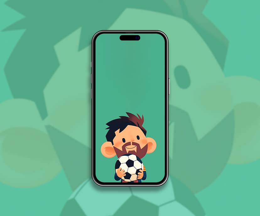 cute messi cartoon wallpapers collection
