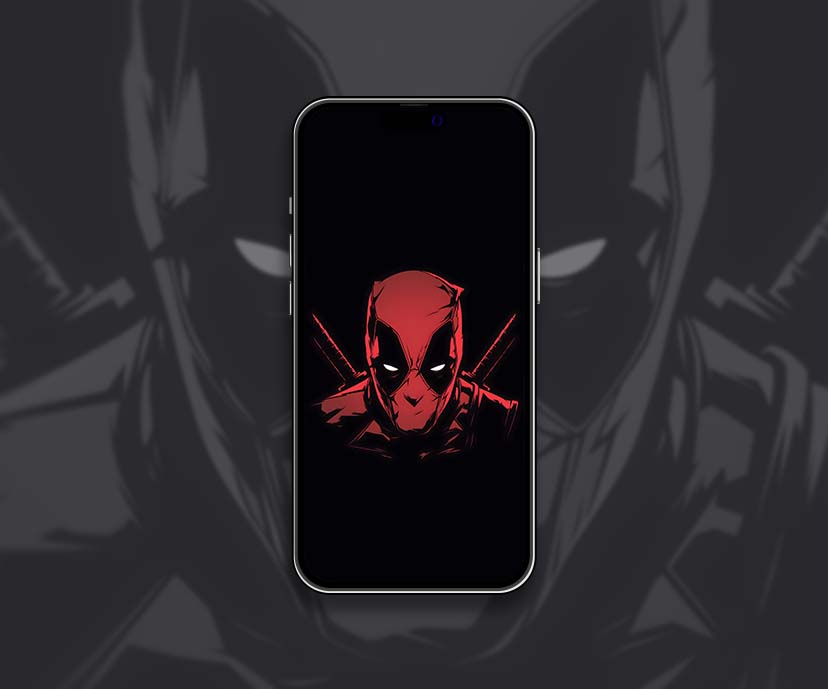 deadpool red black minimalist wallpapers collection