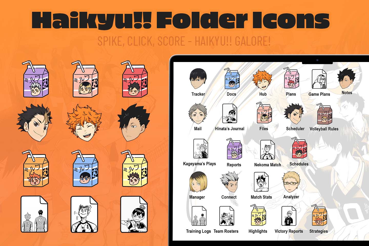haikyu folder icons pack