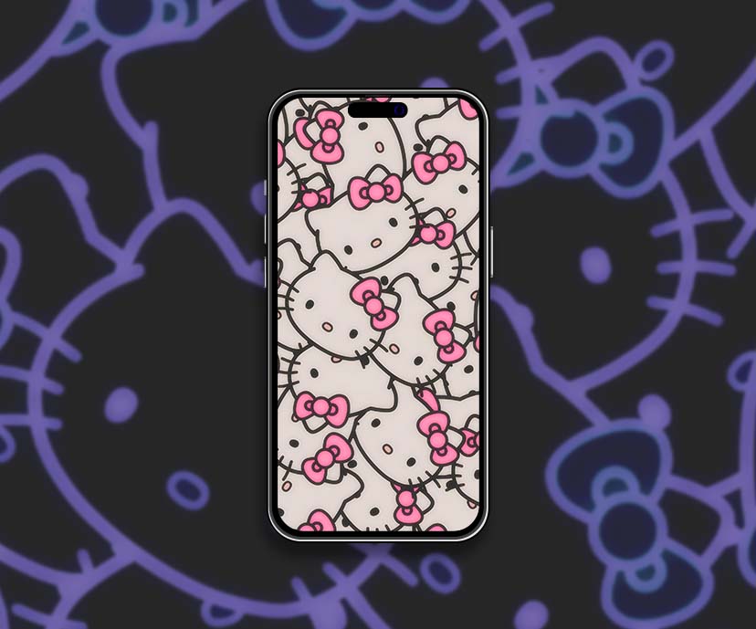 hello kitty pink bow wallpapers collection