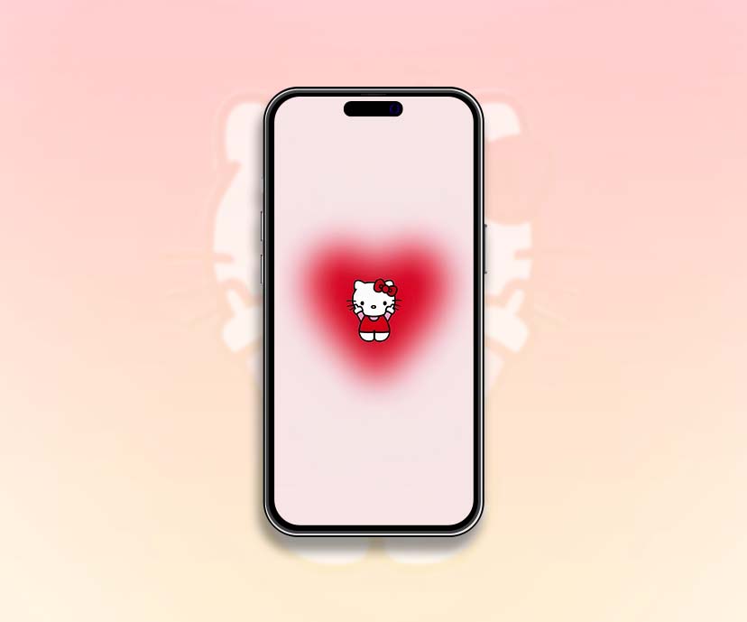 kawaii hello kitty pink heart wallpapers collection