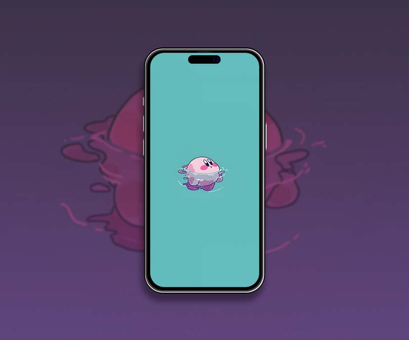 kirby floating water aqua wallpapers collection