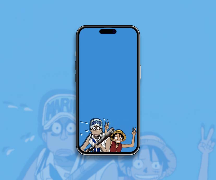 luffy and marine one piece wallpapers collection