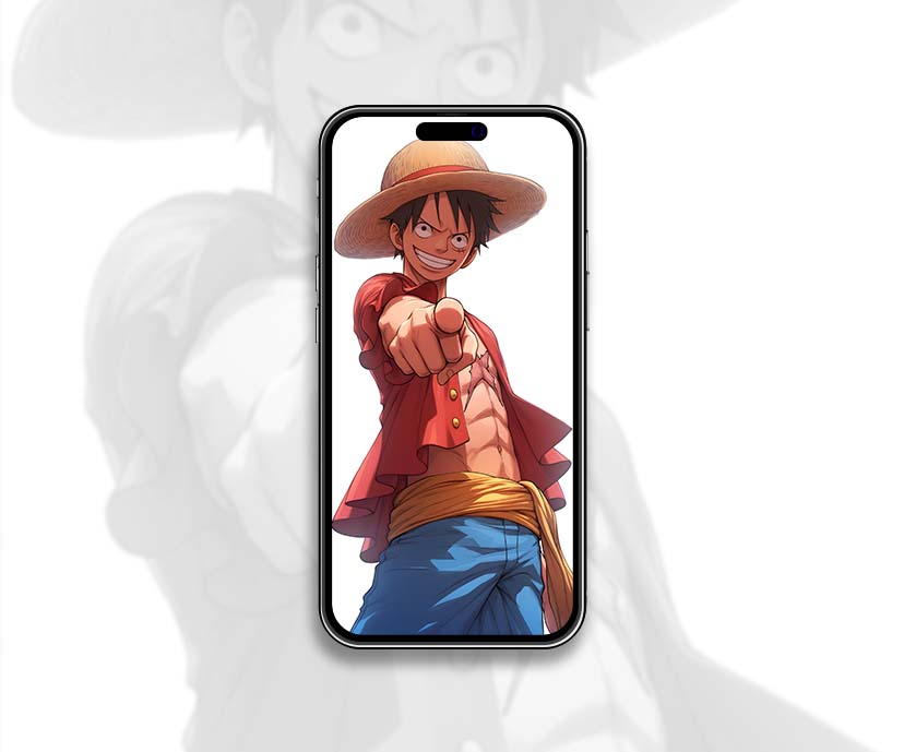 Luffy One Piece Pointing Wallpapers Colección