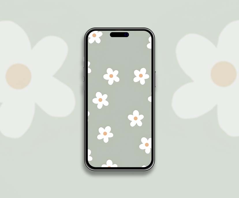 minimalist daisy pattern wallpapers collection