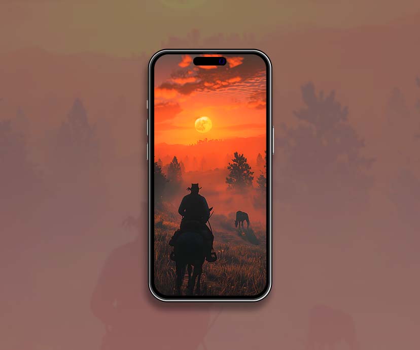 red dead redemption sunset horseback wallpapers collection