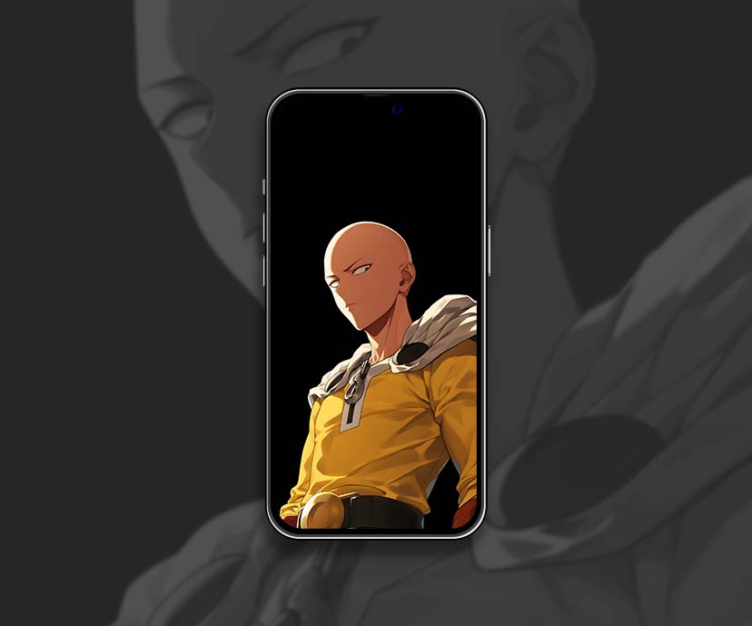 saitama one punch man serious wallpapers collection