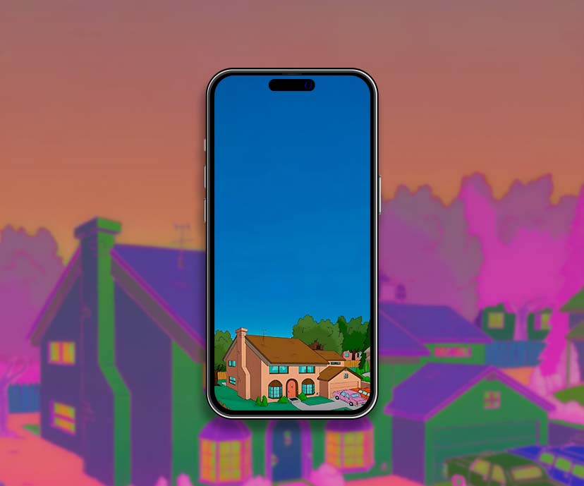 simpsons house blue sky wallpapers collection