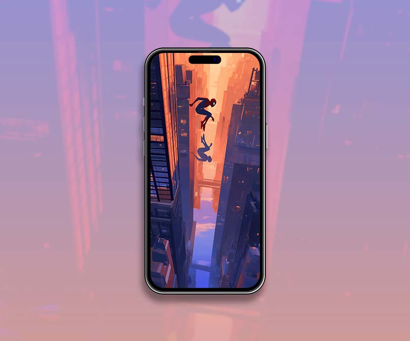 spider man cityscape reflection wallpapers collection