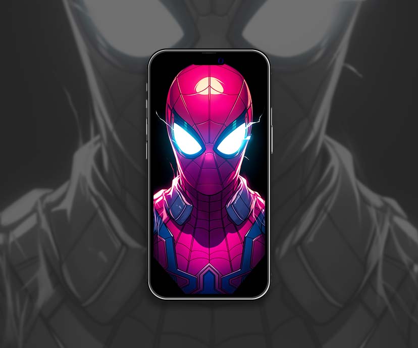 spider man glowing eyes neon wallpapers collection